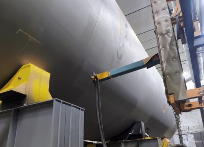 sabbiatura robotizzata blastman torri eoliche risparmio tempo e energia - efficienza aumentata - solmeri